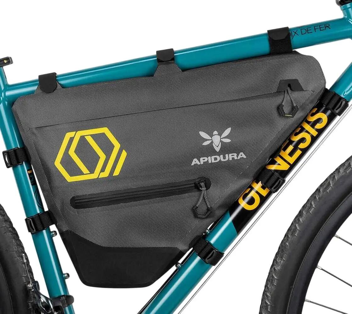 Geanta cadru bicicleta Expedition Full Frame Pack 6 litri - gri negru galben 3/5