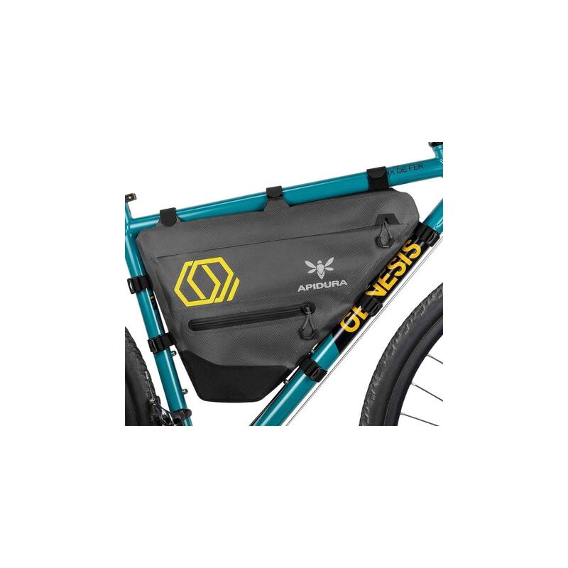 Geanta cadru bicicleta Expedition Full Frame Pack 6 litri - gri negru galben