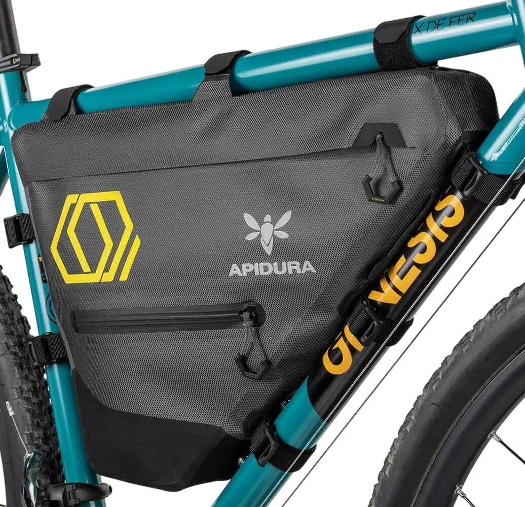 Geanta cadru bicicleta Expedition Full Frame Pack 6 litri - gri negru galben 2/5