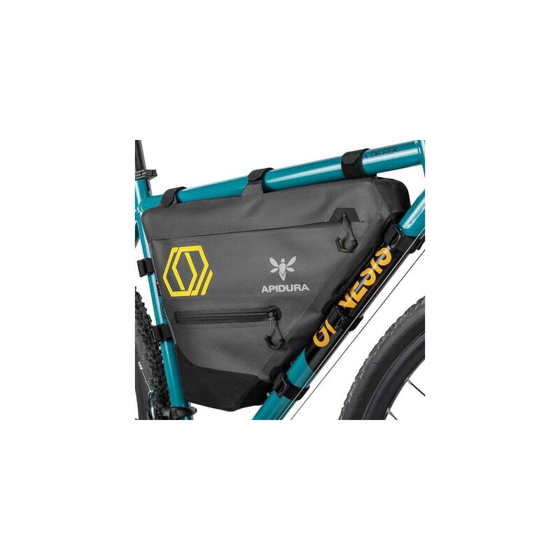 Geanta cadru bicicleta Expedition Full Frame Pack 6 litri - gri negru galben
