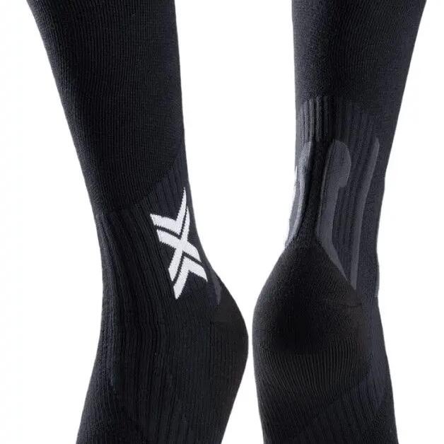 X-Socks Run Perform Warm Crew Socks Black/Light Grey