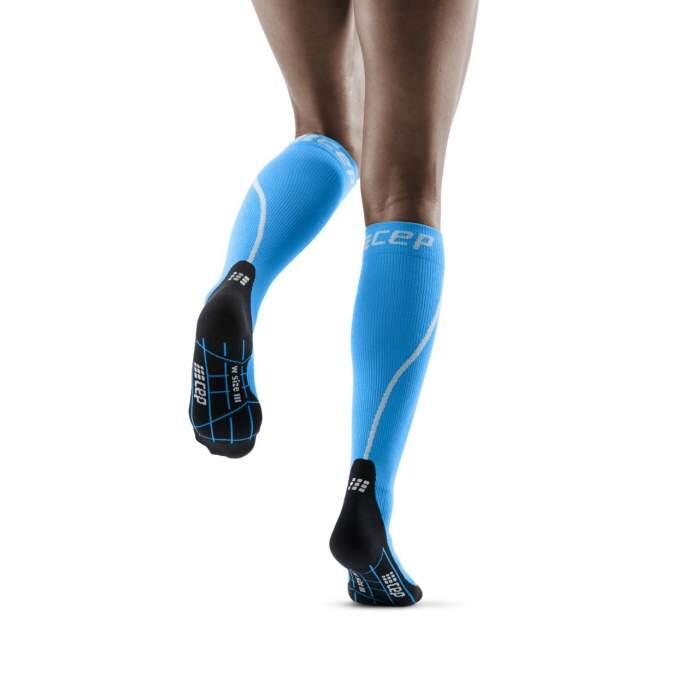 Sosete de compresie pentru femei alergare iarna Winter Run Socks - albastru ele…