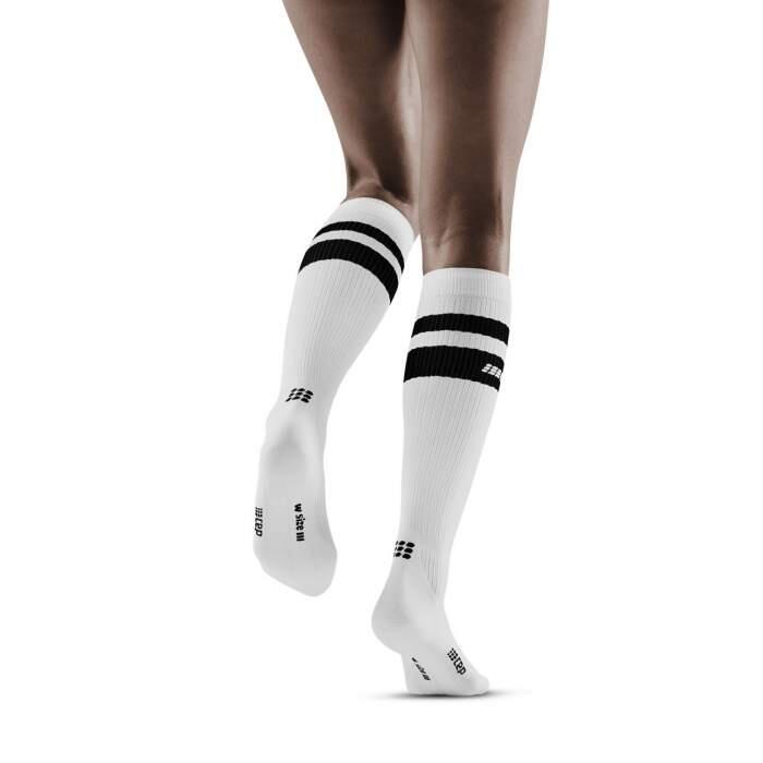 Sosete de compresie pentru femei 80's women socks - alb negru