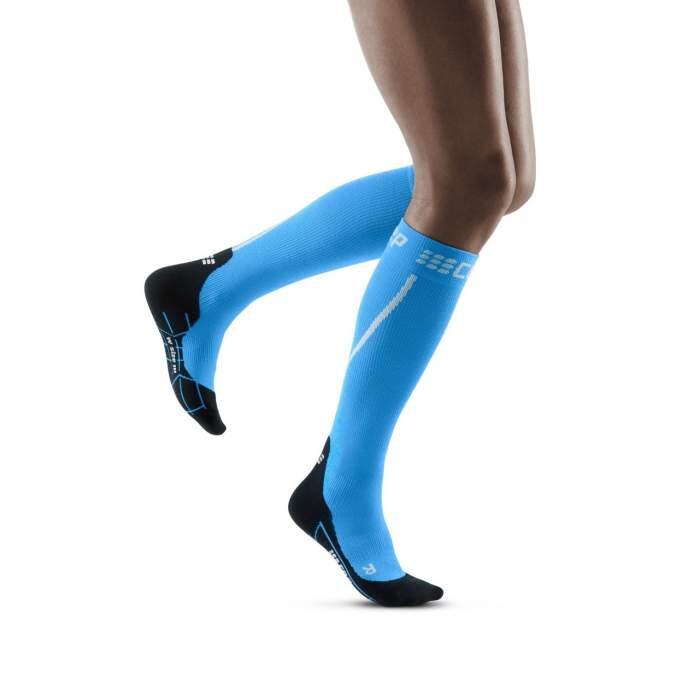 Sosete de compresie pentru femei alergare iarna Winter Run Socks - albastru ele…