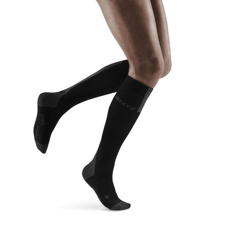 Sosete compresie alergare pentru femei 3.0 women socks - negru gri inchis