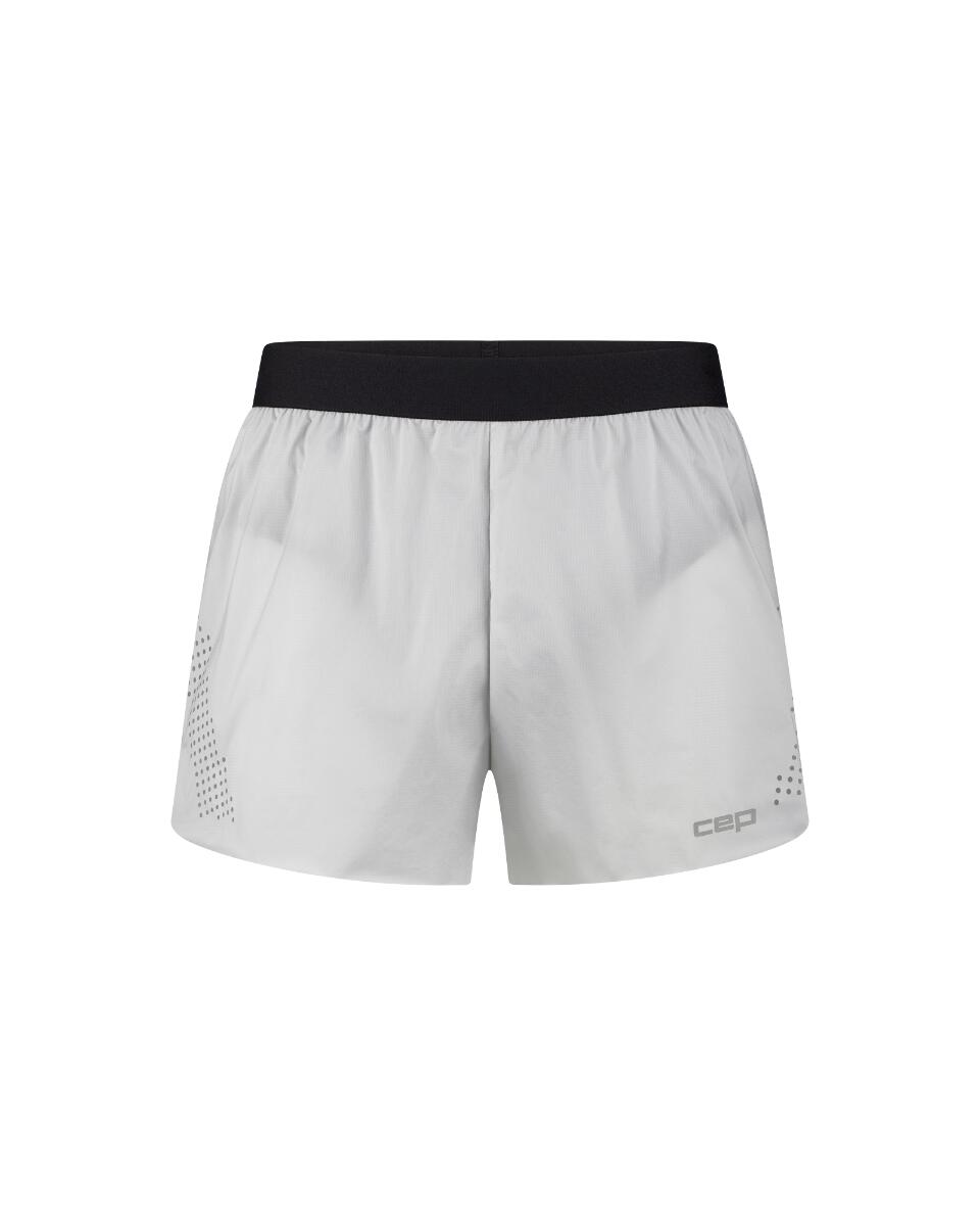 Pantaloni scurți alergare CEP Pro Run Ultralight Loose Fit - gri deschis | ultr…