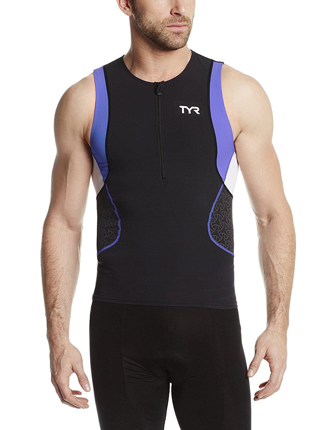 Men Competitor Singlet TYR negru-albastru