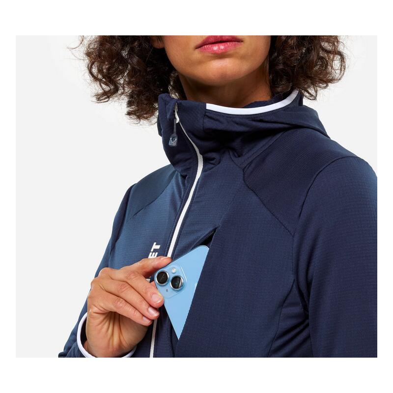 Polaire - alpinisme - femme - trilogy icon lightgrid, légère - bleu marine 5/5