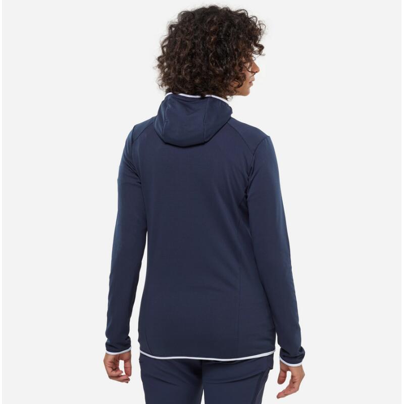 Polaire - alpinisme - femme - trilogy icon lightgrid, légère - bleu marine 4/5
