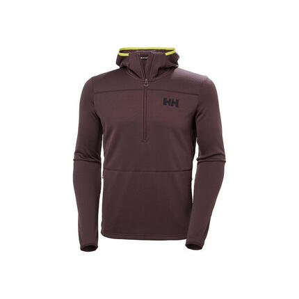 Veste polaire - sports de montagne - hommes - demi-zip powdreamer - marron