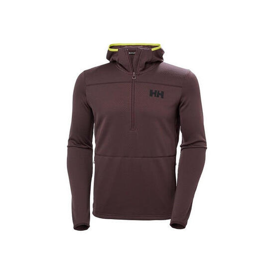 Veste polaire - sports de montagne - hommes - demi-zip powdreamer - marron