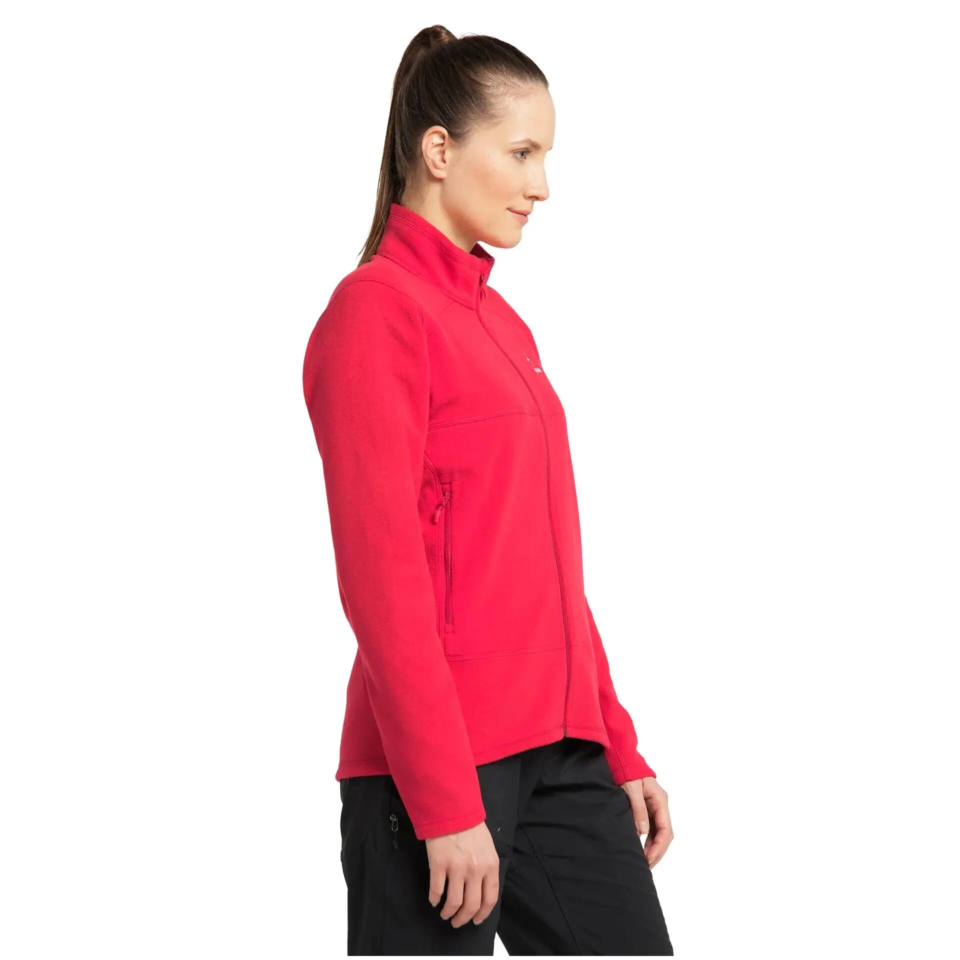 Haglofs - Jacheta subtire fleece femei Buteo Mid - rosu aprins 3/5
