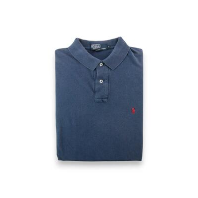 Tweedehands - polo ralph lauren heren lange mouwen blauw - goede staat