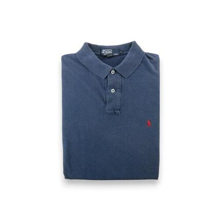 Seconde vie - Polo manches longues Homme Marine - Bon état