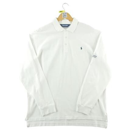 Seconde vie - Polo manches longues Homme Blanc - Bon état