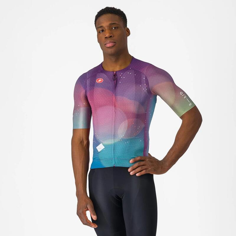 Tricou ciclism cu maneca scurta pentru barbati R-A/D Jersey - multicolor mov in…