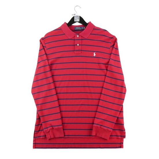 Seconde vie - Polo manches longues Homme Rouge - Excellent