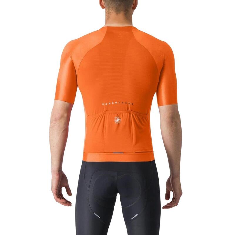 Tricou ciclism cu maneca scurta pentru barbati Aero Race 7.0 - portocaliu brili…