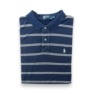 Tweedehands - polo ralph lauren heren korte mouwen blauw - goede staat