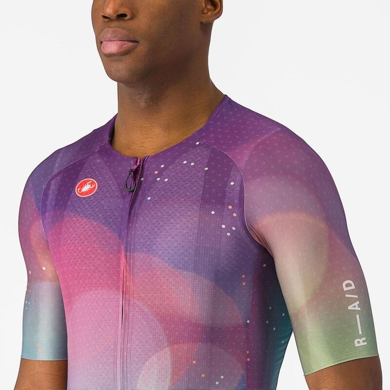 Tricou ciclism cu maneca scurta pentru barbati R-A/D Jersey - multicolor mov in…