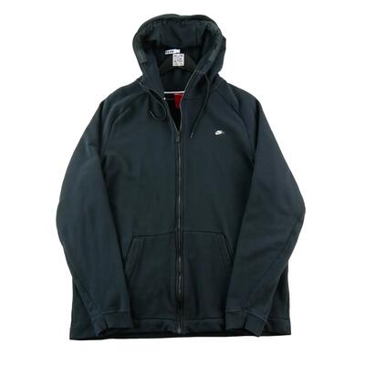 Nike heren sweatvest met capuchon en ritssluiting zwart