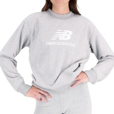 New balance essentials stacked logo dames hoodie sportief grijs