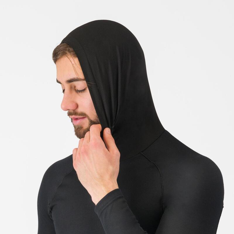 Bluză corp Castelli Flanders Neck Warm - negru | guler înalt termic