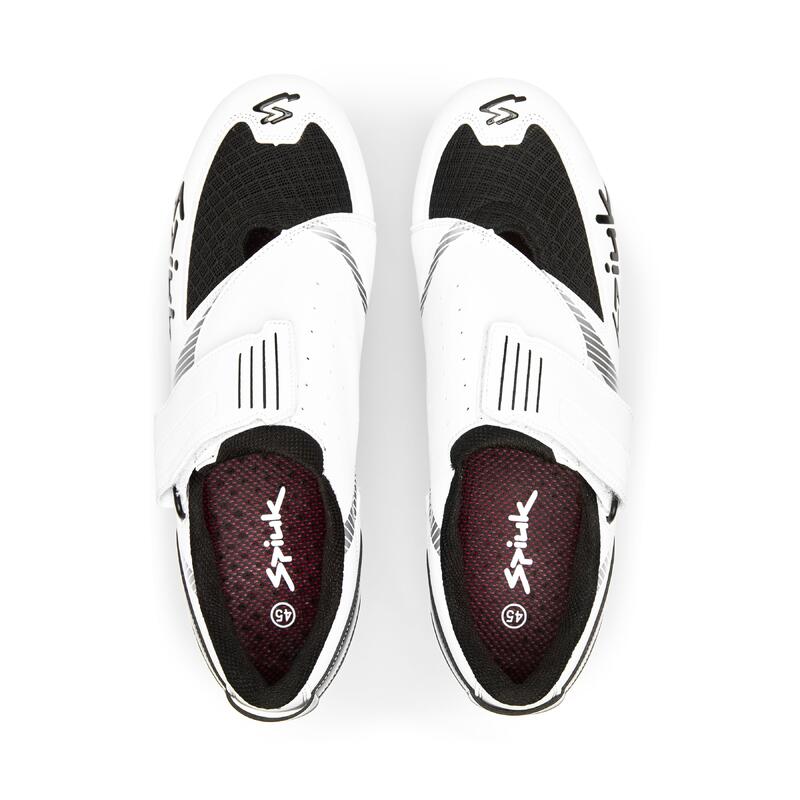 Pantofi ciclism triatlon TRIENNA TRI Carbon shoes - alb mat negru