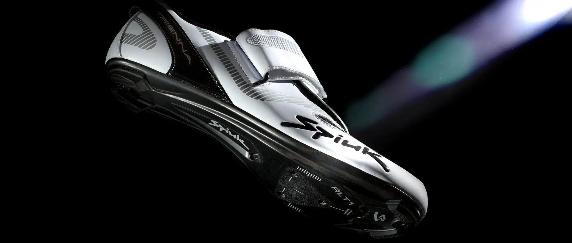 Pantofi ciclism triatlon TRIENNA TRI Carbon shoes - alb mat negru 5/5