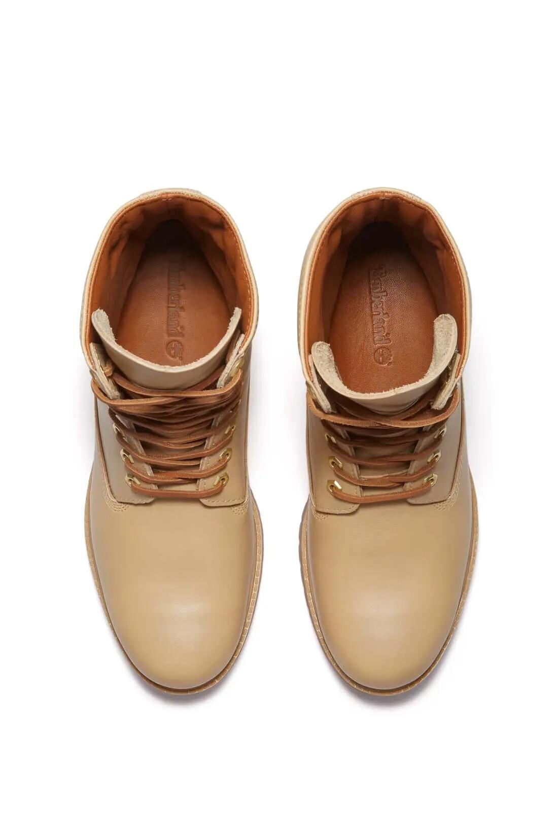 Botte – homme – imperméable – cuir – beige 4/5