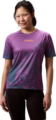 Endura singletrack-shirt met korte mouwen, paars, dames