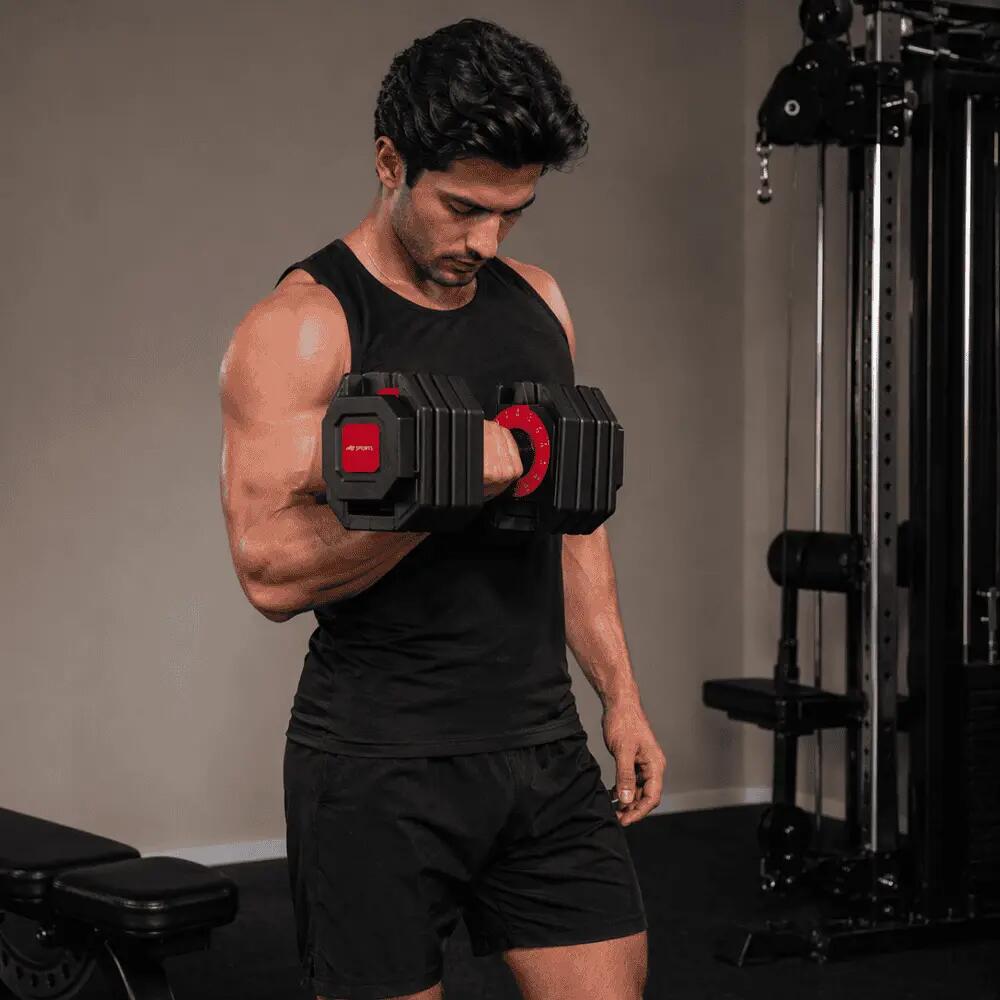 Verstelbare Dumbbell 25kg Rood 7/7