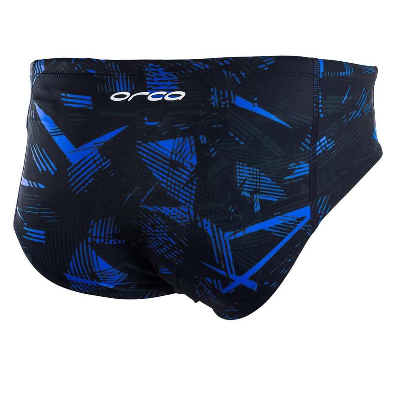 Slip inot pentru barbati Brief swimsuit - print negru albastru