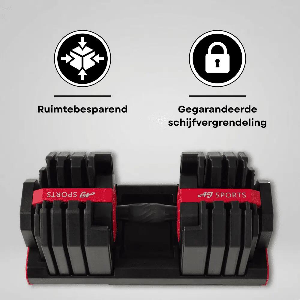 Verstelbare Dumbbell 25kg Rood 4/7