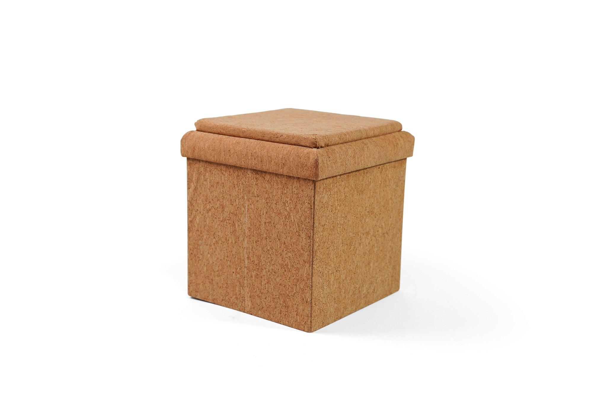 Poef Opbergbox 3-in-1 Kurk/MDF Opvouwbaar - Human Comfort Marat 1/1