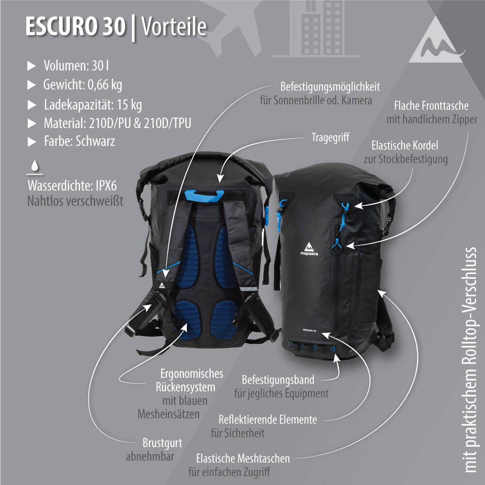 Escuro 30l Rucksack wasserfest 3/7