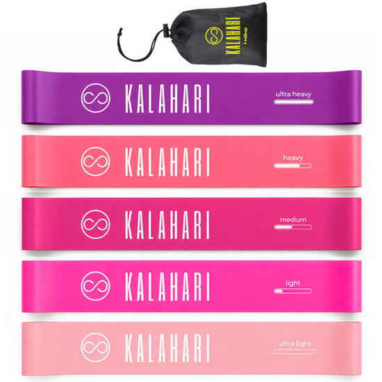 Bande Élastique Fitness Lot de 5 avec eBook, pour un entraînement complet