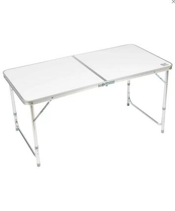 Table pliante - pliable, pieds réglables - bazus - silver