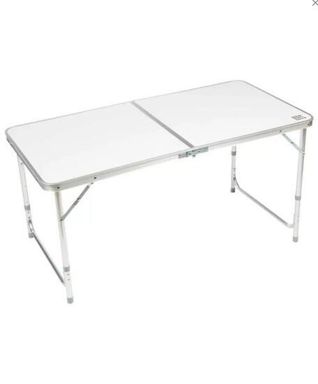 Table pliante - pliable, pieds réglables - bazus - silver