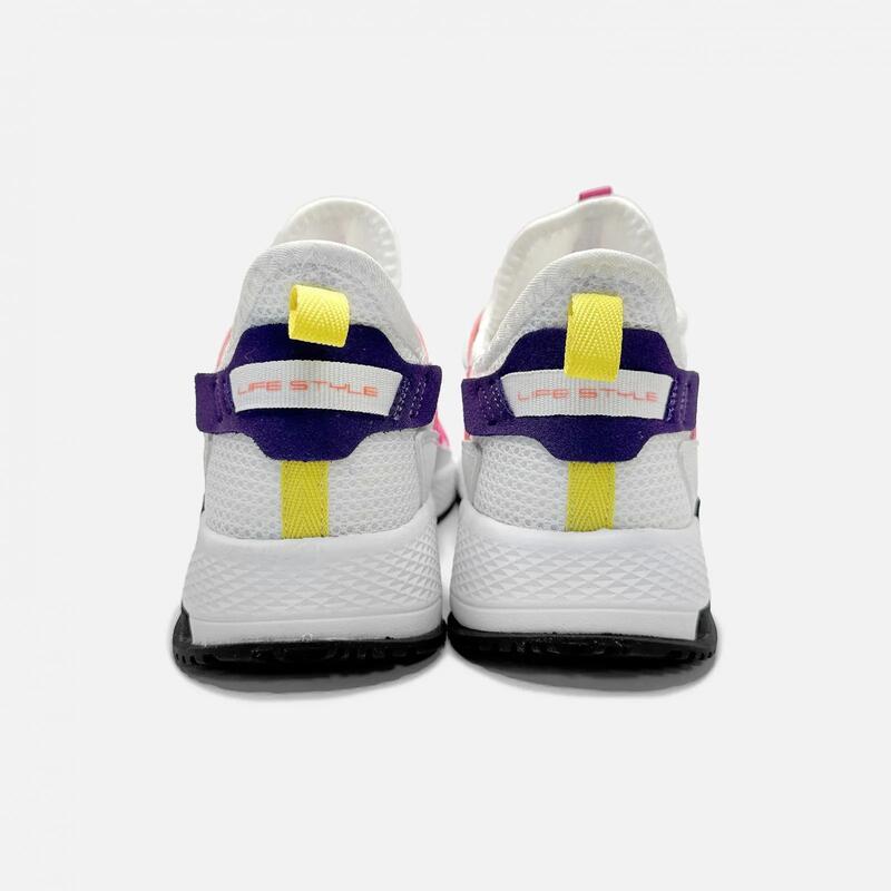 Pantofi sport Peak Casual alb/mov
