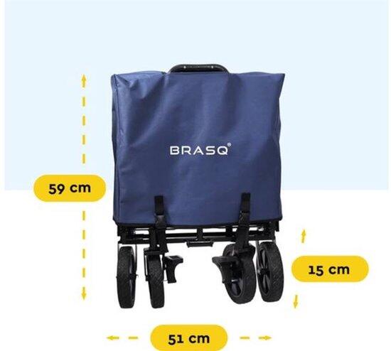 BRASQ Bolderkar Opvouwbaar - 100 Liter - 80 KG Draagkracht - Blauw 6/10