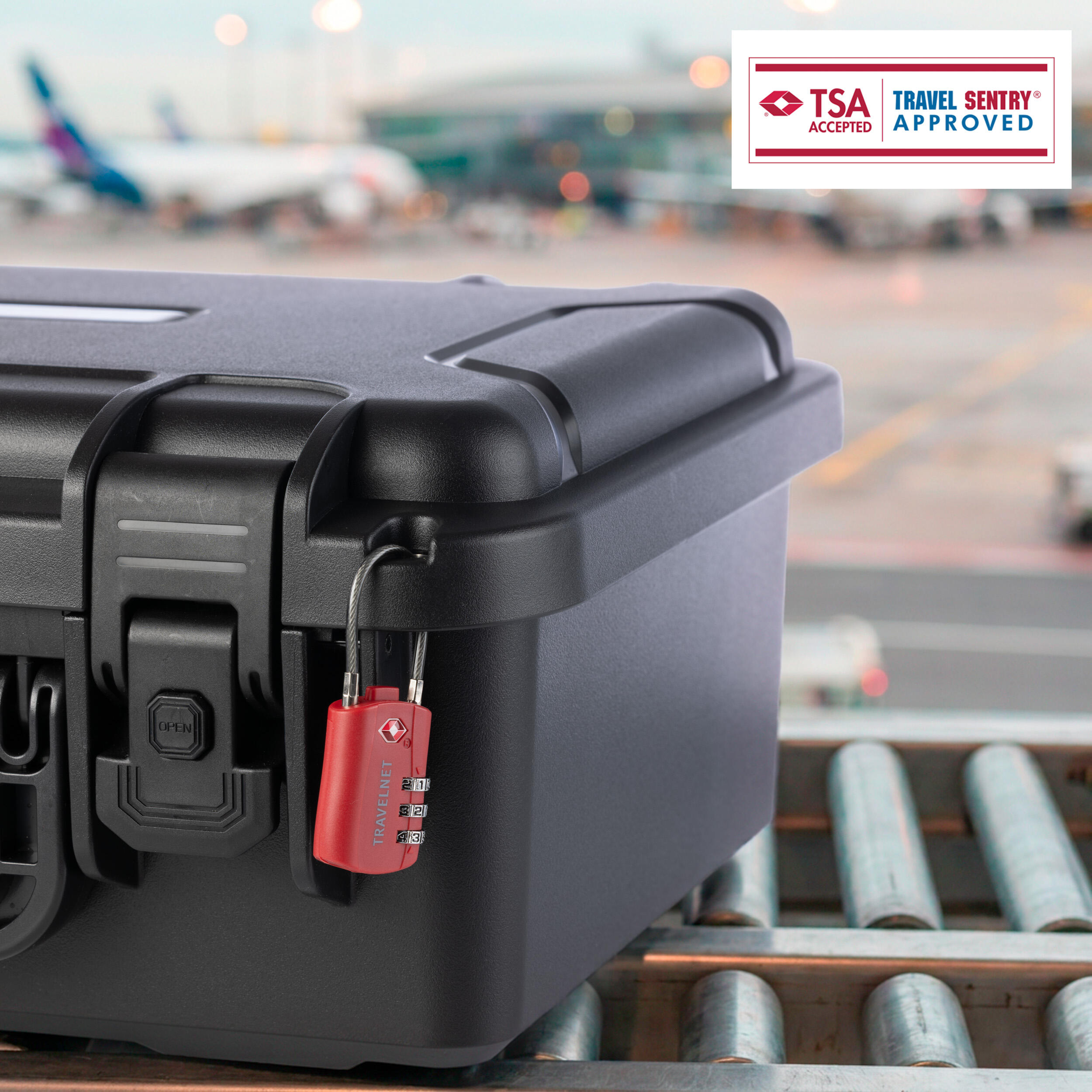 Travelnet Lucchetto da viaggio TSA con combinazione Set da 2 3/7