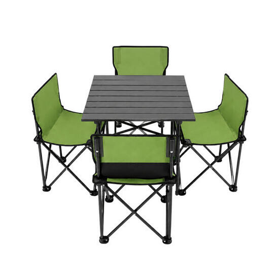 Ensemble table de camping et 4 chaises pliantes