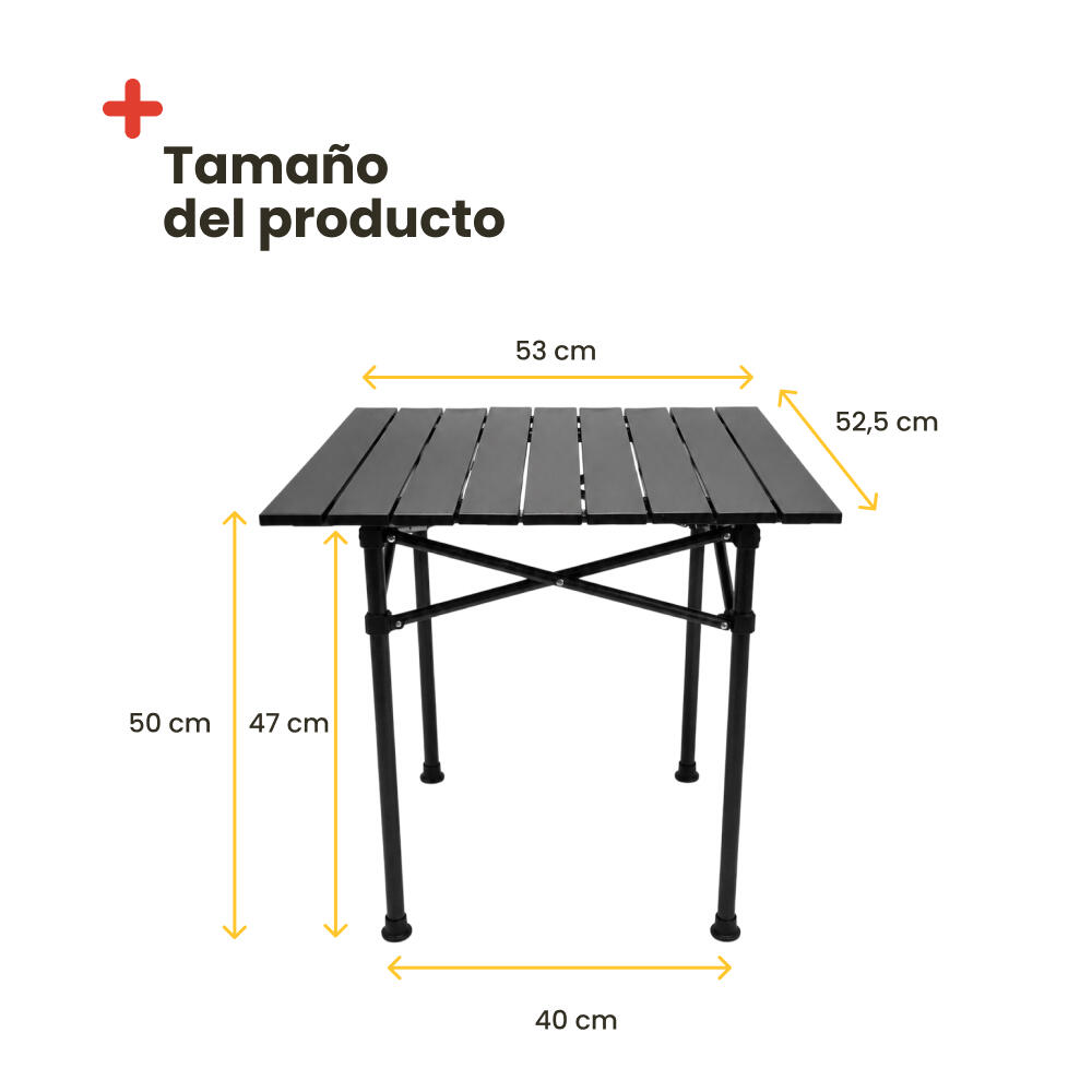 Set tavolo da campeggio e 4 sedie pieghevoli 3/7