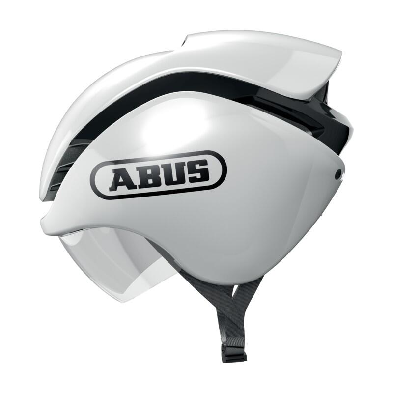 Casca ciclism sosea triatlon Gamechanger tri helmet - alb lucios negru