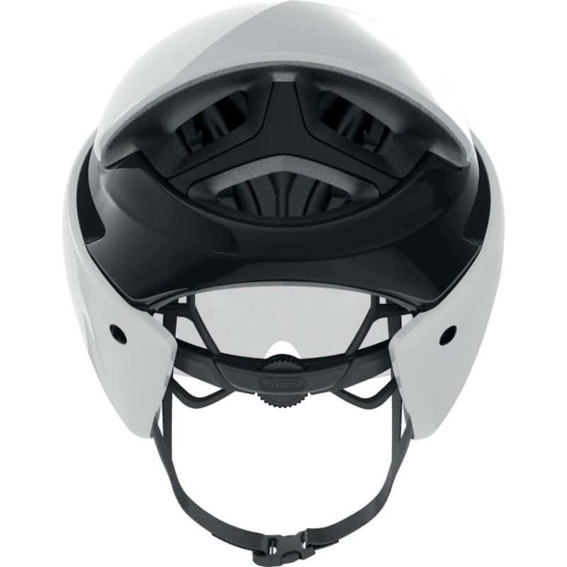 Casca ciclism sosea triatlon Gamechanger tri helmet - alb lucios negru