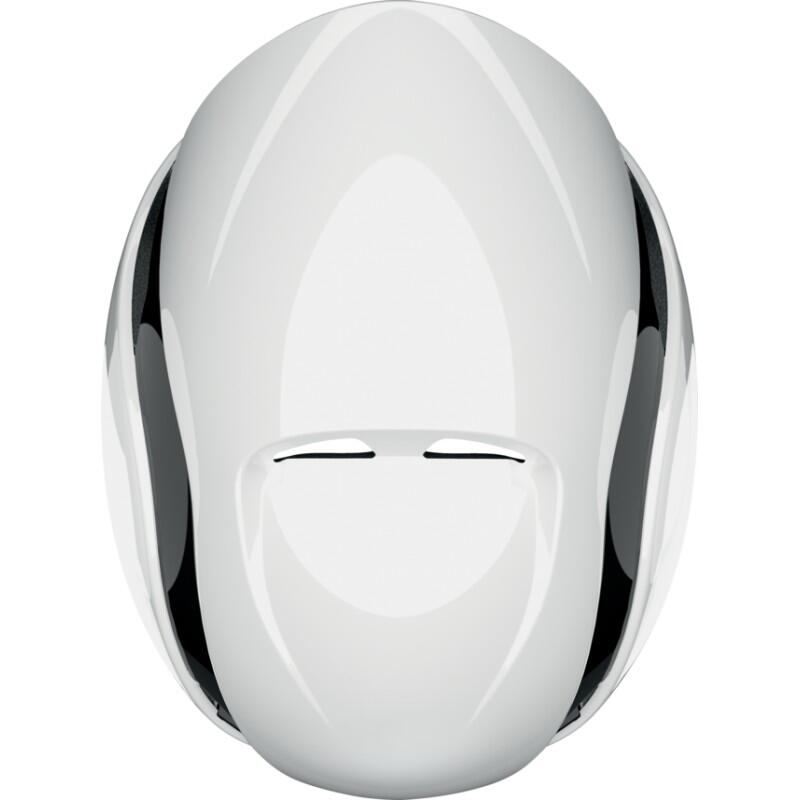Casca ciclism sosea triatlon Gamechanger tri helmet - alb lucios negru