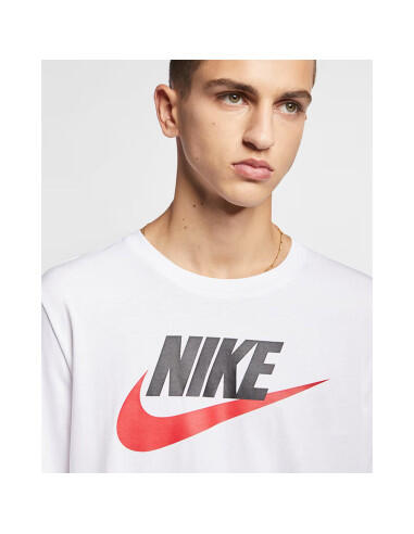 NIKE T-SHIRT DA UOMO LOGO BIANCO BLACK