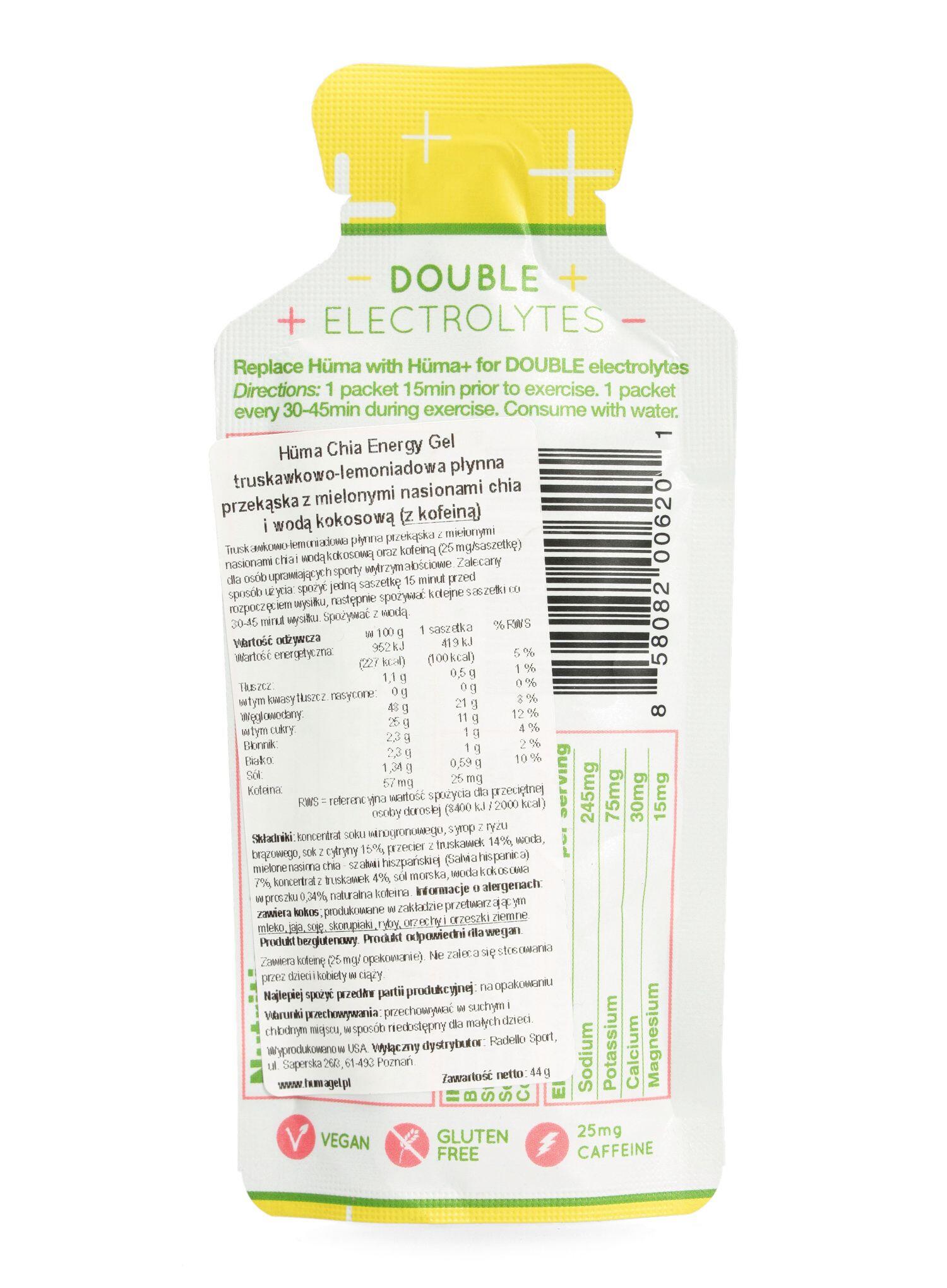Żel energetyczny Huma Gel Plus - strawberry/lemon 2/4