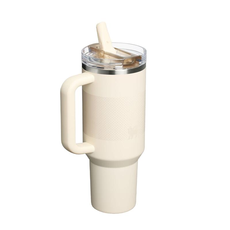 Termos tip sticla cu pai - Quencher Protour - crem - 1.18 ml